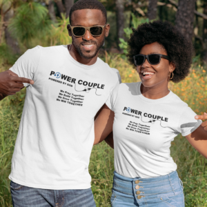 Power-Couple-young-couple-pointing-at-cute couple-t-shirts