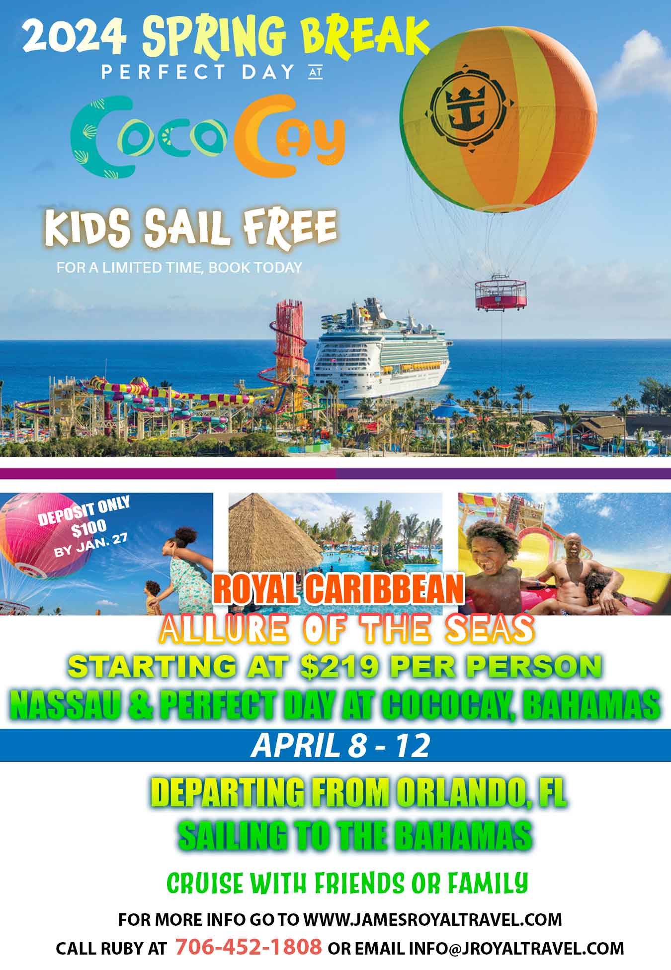 Royal Caribbean Allure of the Seas Spring Break Cruise to the Bahamas